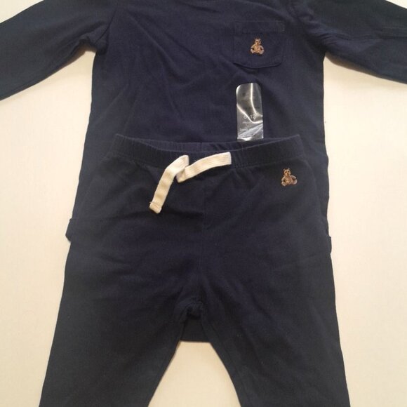 Gap Baby Boy Navy Blue 2 Piece Set Lounge Set Size 6-12 Months - Picture 2 of 4